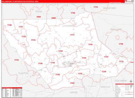 Maps Of Williamsport Metro Area Pennsylvania