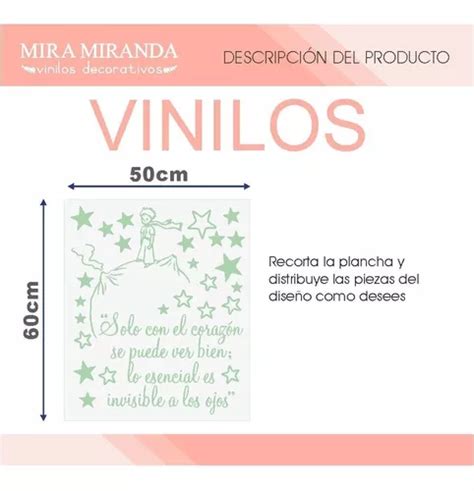 Vinilo Decorativo Infantil Frase El Principito Y Estrellas En Venta En