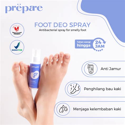 Jual PREPARE Foot Spray Penghilang Jamur Bau Sepatu Obat Kaki Pecah