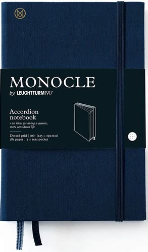 Monocle B Hardcover Accordion Notebook Navy Leuchtturm