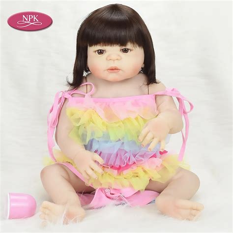 Aliexpress Buy Npk Cm Real Full Body Silicone Reborn Baby Girl