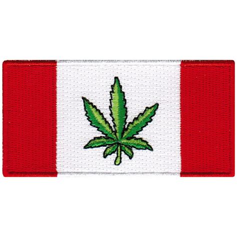 Canada Weed Flag Embroidered Patch