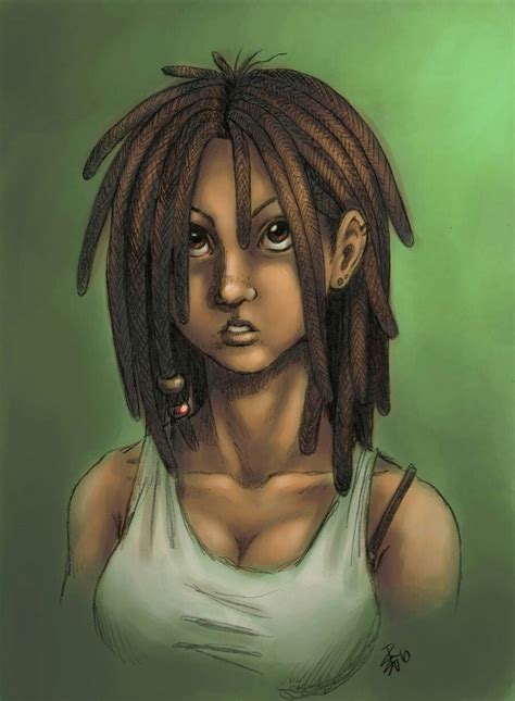 Pin On Characters Dreadlocks Girl Black Women Art Female Art