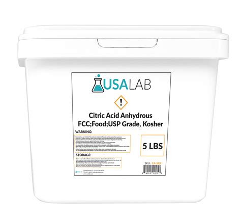 Citric Acid Anhydrous Kosher Citric Acid Usa Lab