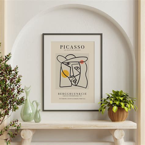 Picasso Line Art, Picasso Exhibition Poater, Line Art Poster,minimalist ...