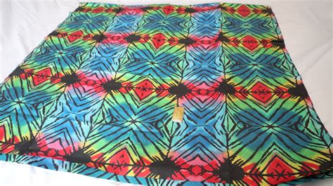 Adire Fabric Hand Tie Dye Adire Batik Multicolour African Fabric Etsy