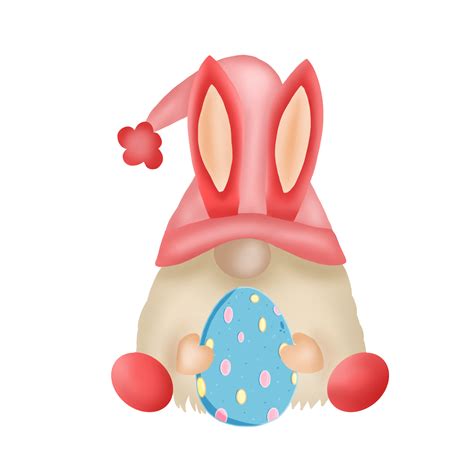 Easter Bunny Gnome With Easter Egg 10835082 PNG