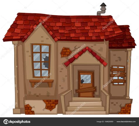 Casa De Ladrillo En Mal Estado Stock Vector By Interactimages