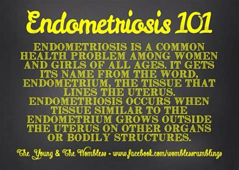 Endometriosis It Affects 1 In 10 Women Endometriosis Endometriosis