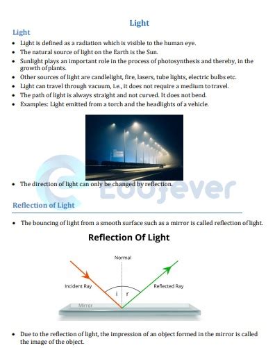 Class 7 Science Light Question Answer