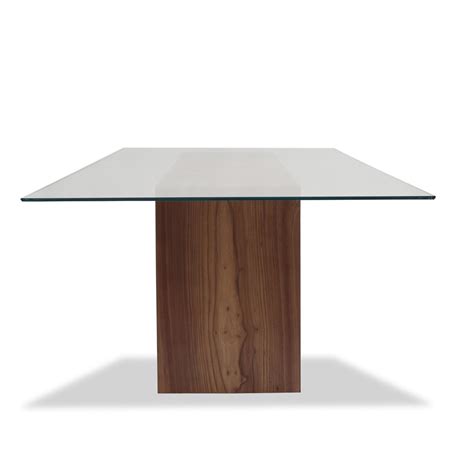 Glass Top + Solid Wood Dining Table - Rotsen Furniture - Touch of Modern