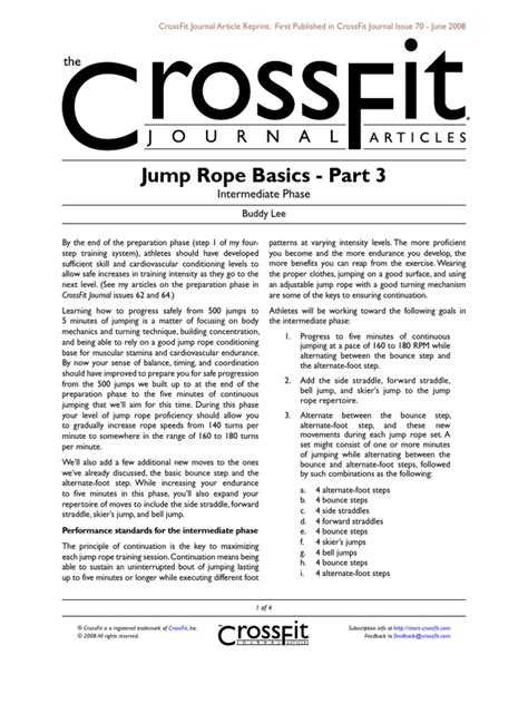 70 08 Jump Rope Basics | PDF