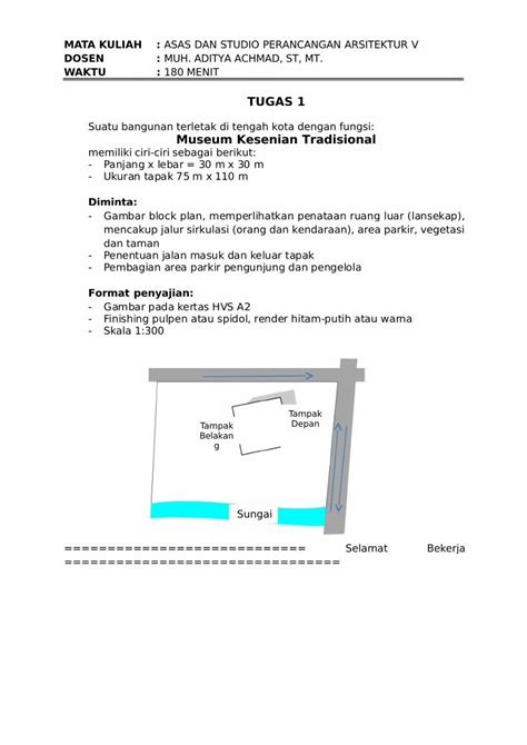 Pdf Tugas Studio Perancangan Arsitektur Dokumen Tips