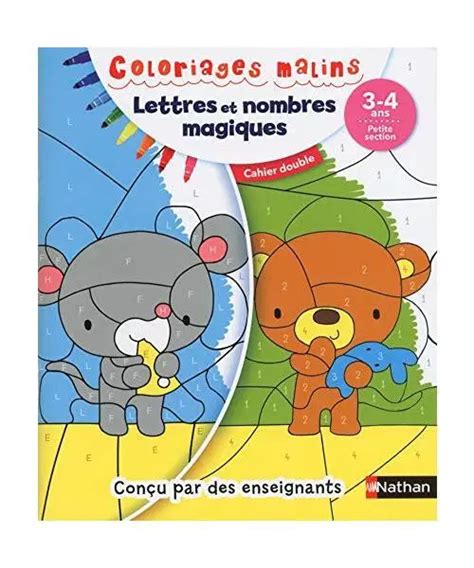 Coloriages Malin Duo Lettres Et Nombres Magiques Ps 3 4 Ans 3 4ans