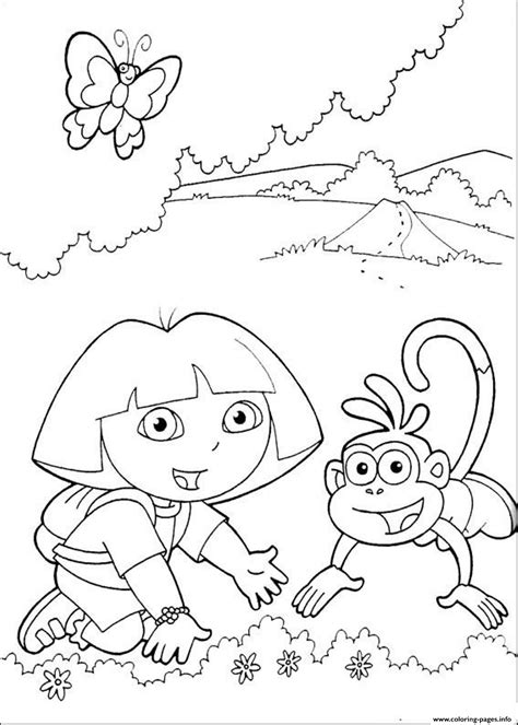 With Boots Dora The Explorer S472f Coloring page Printable