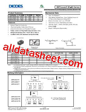 N1 Marking DDTC143ZLP 7B データシート PDF Diodes Incorporated