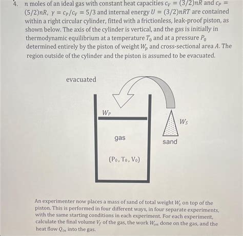 Solved Please Do Part A B C And E N Moles Of An