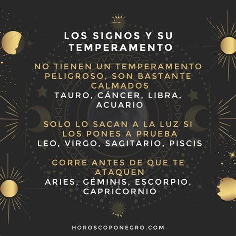 Horoscopo Negro On Instagram Los Signos Y Su Temperamento Cards