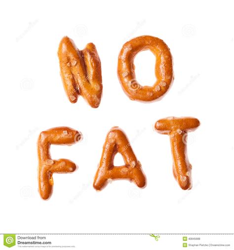 Alphabet Pretzel Written Words NO FAT Isolated Stock Photo Image Of