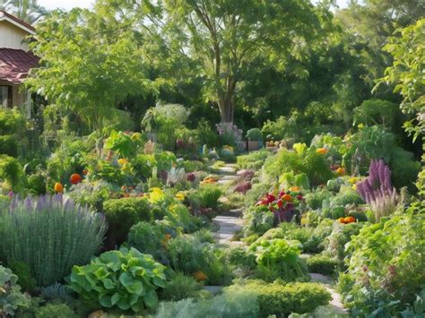 Premium Photo A Vegetable Garden With Many Different Types Of Vegetables