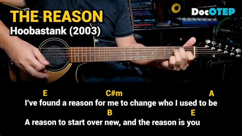 The Reason Hoobastank Easy Guitar Chords Tutorial With Lyrics