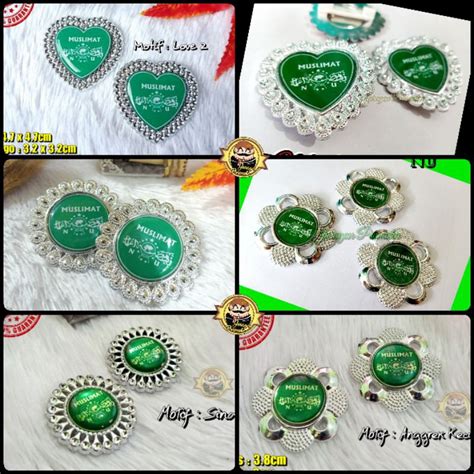 Jual PIN BROS MUSLIMAT NU 6 MOTIF NU Shopee Indonesia