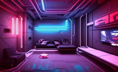 Cyberpunk Gaming Room | Game room, Futuristic design, Cyberpunk interior