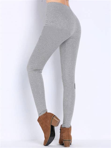 Light Grey Slim Elastic Modal Leggings Shein Sheinside