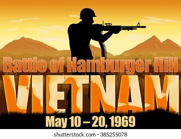 Battle Hamburger Hill Vietnam War Background Stock Illustration ...