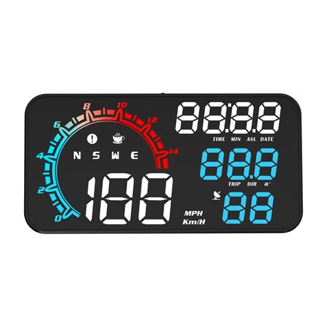 Pantalla Frontal Para Coches Con Alarma Veloc Metro Digital Gps