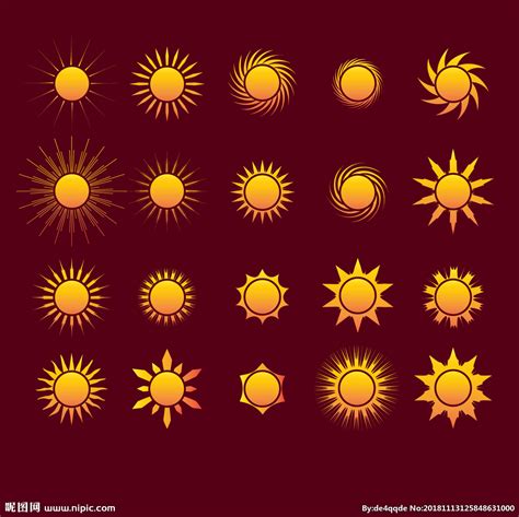 几何太阳图标设计图 其他 广告设计 设计图库 昵图网nipic