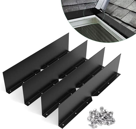 Memrita Pcs Gutter Valley Splash Guards Roof Rain Diverter Aluminum