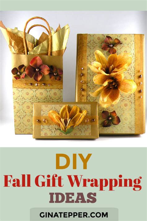 Diy Fall Gift Wrap Golden Magnolia Gina Tepper