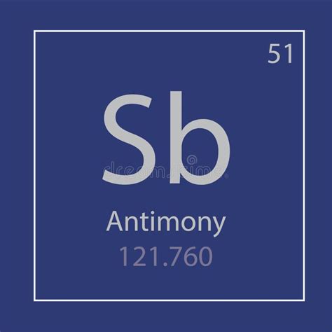 Antimony Sb Chemical Element Icon Stock Vector - Illustration of ...