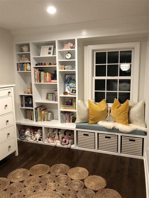 Built In Bookshelves With Window Bench Woodworking