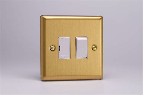 Varilight Classic Brushed Brass 13a Switched Fused Spur Switch Socket And Supplies