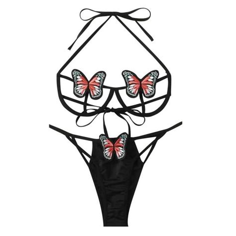 Ensemble De Lingerie Papillon Appliques Ensemble De Soutien Gorge