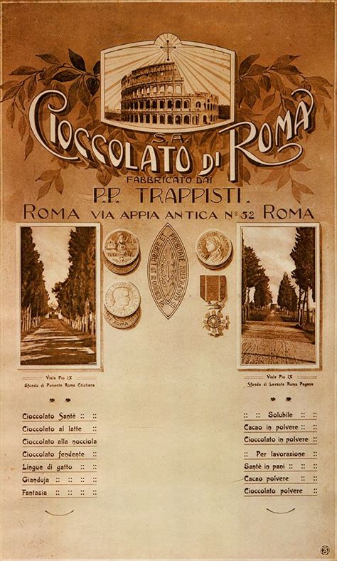 Il Cioccolato Dei Trappisti Dal 1884 Vintage World Maps Map World Map