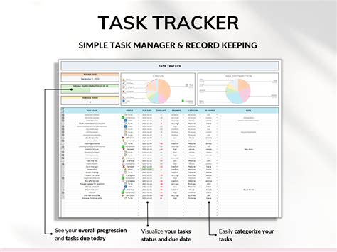 Takenlijst Tracker Taakplanner Excel Google Spreadsheets Sjabloon