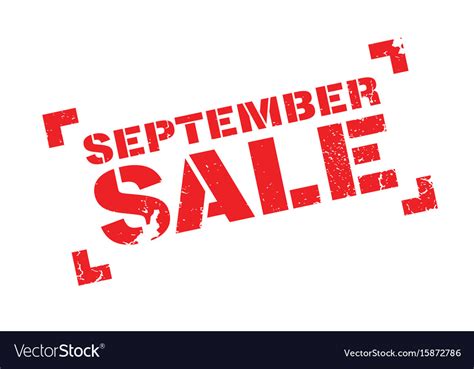 September Sale Rubber Stamp Royalty Free Vector Image