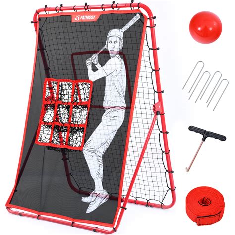 Patiassy 2 in-1 Baseball Rebounder Net and Baseball Pitching Net ...