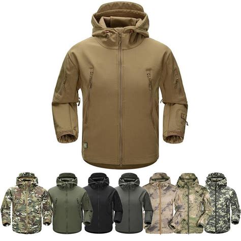 Chaqueta militar táctica de piel de tiburón para hombre abrigo