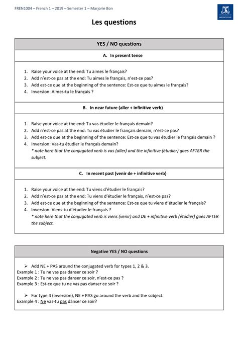 2019 FR1 révision sheet questions Warning TT undefined function 32