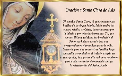 Imágenes Religiosas De Galilea Oración A Santa Clara De Asís