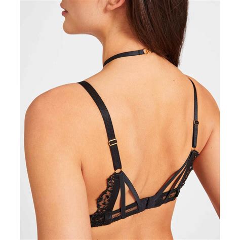 Soutien Gorge Plongeant Armatures Avec Broderies Aubade Ecrin Noir Noir