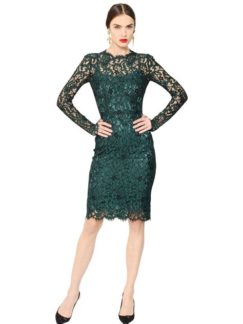 Arriba 65 Imagen Dolce Gabbana Green Lace Dress Abzlocal Mx