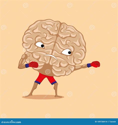 Strong Brain Ready For Battle Stock Vector Illustration Of Power