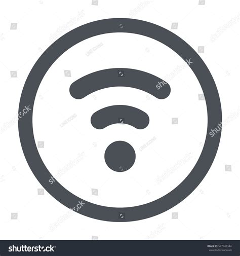 Wifi Icon Flat Design Style Stock Vector Royalty Free 577343344