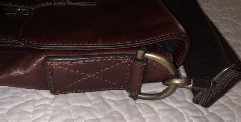 Fossil Men's Brown Leather Messenger Bag - Gem