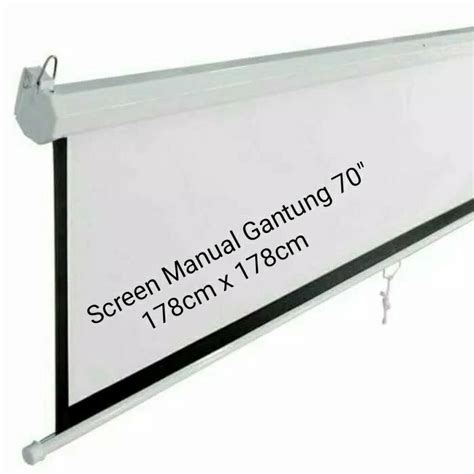 Jual Layar Projektor Gantung Screen Manual Gabtung Jakarta